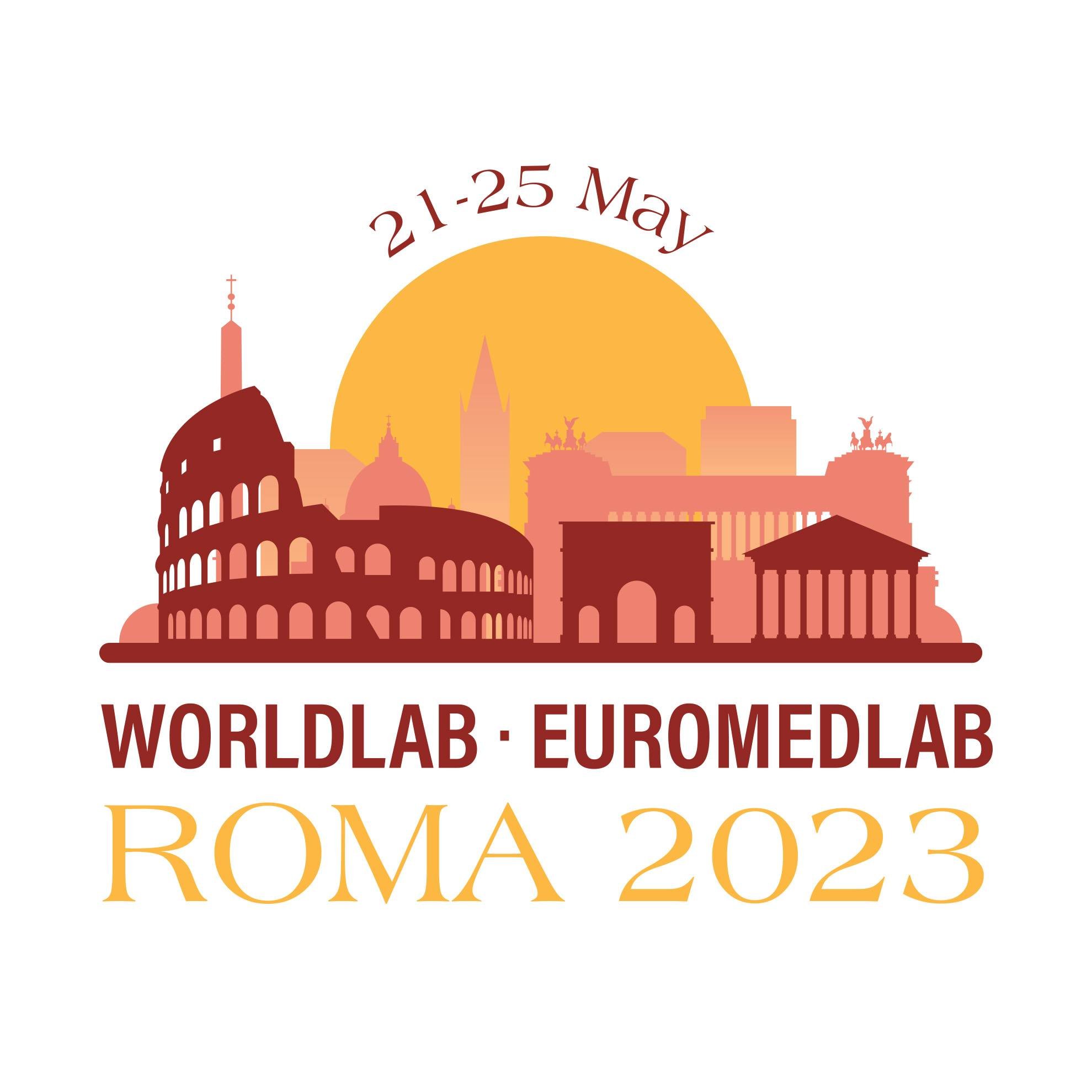 Roma 2023. World Lab. Snibe logo. Travel Grant.